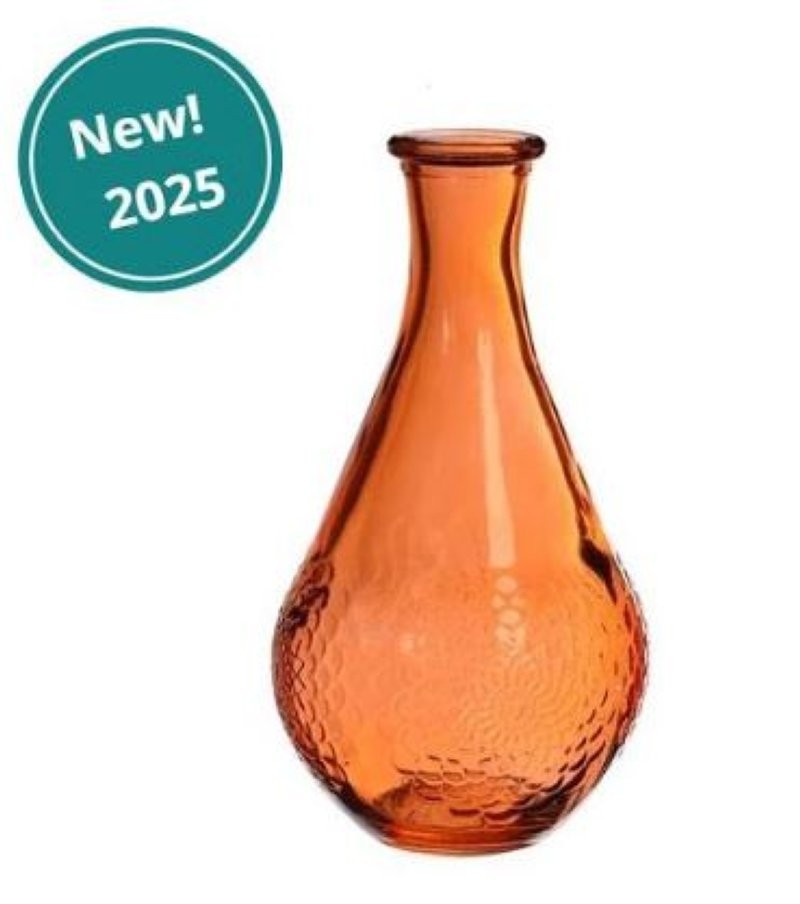 VIDRE GERRO DAHLIA TARONJA D9 H16CM