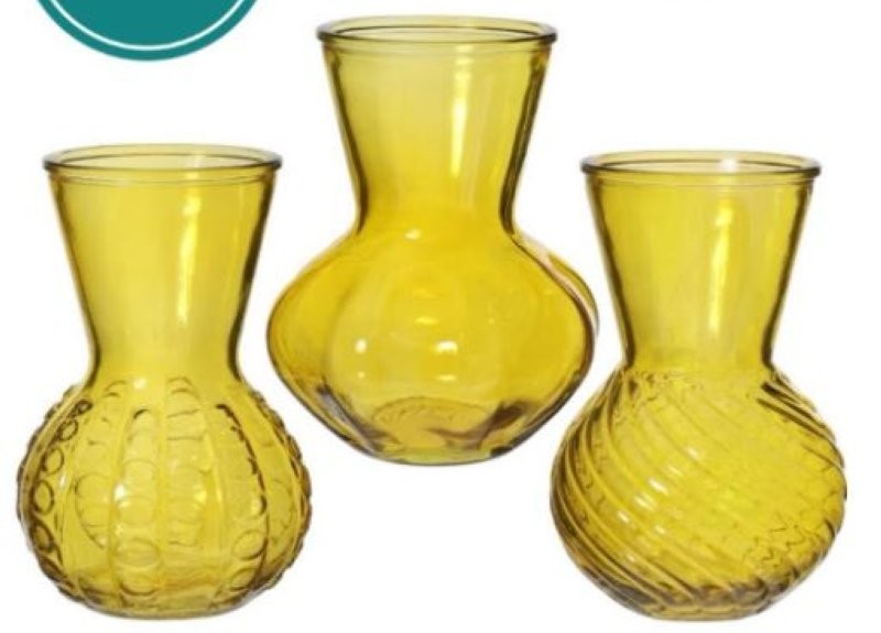 VIDRE GERRO CURRY KRISTAL D13 H18CM 3MODELS UNI