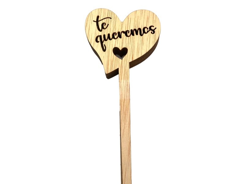 PICK TE QUEREMOS H25CM FUSTA 5UNI