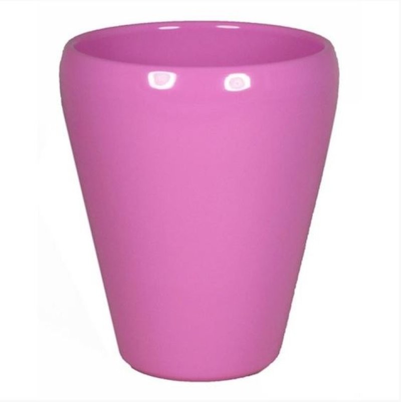 CERAMICA ORQUIDIA BASE D14 H17CM ROSA XICLET BRIL