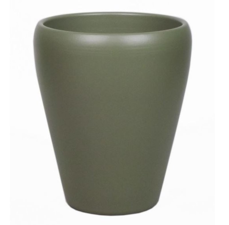 CERAMICA ORQUIDIA BASE D14 H17CM VERD ARMY MAT