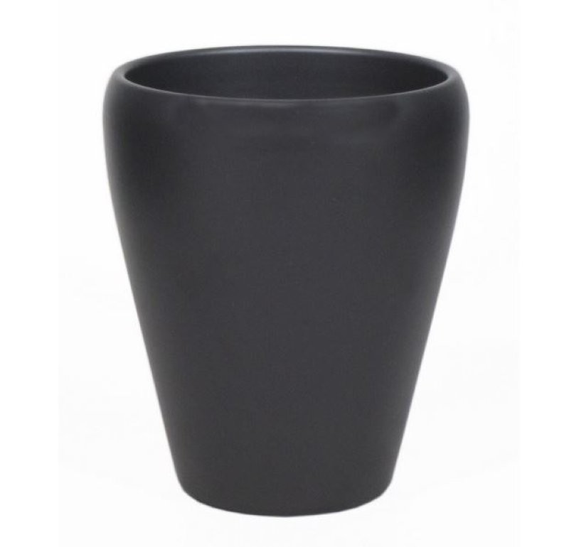 CERAMICA ORQUIDIA BASE D14 H17CM ANTRACITA MAT