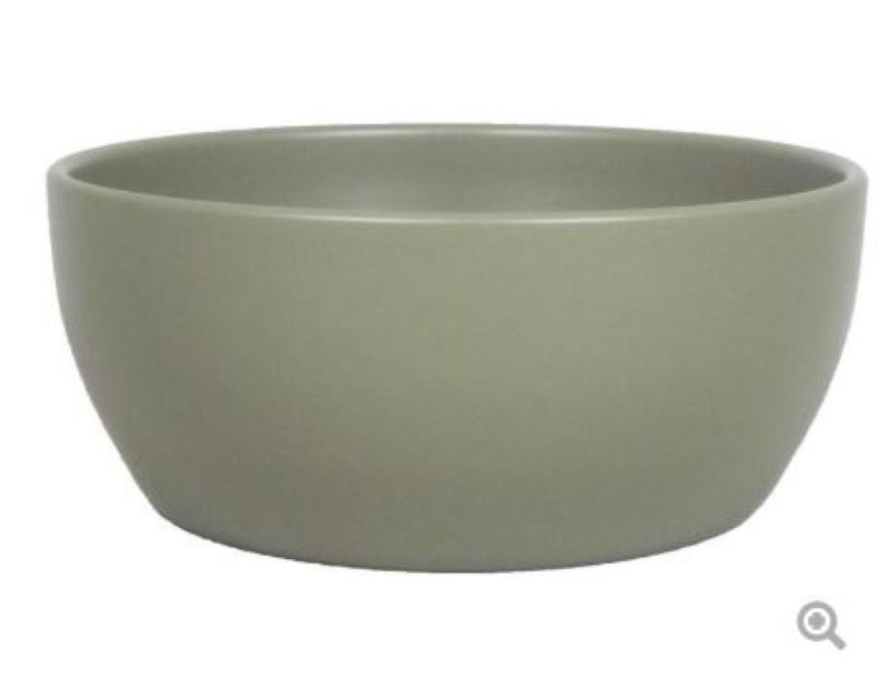 CERAMICA BOL BOULE D22.5 H9.5CM VERD ARMY MAT