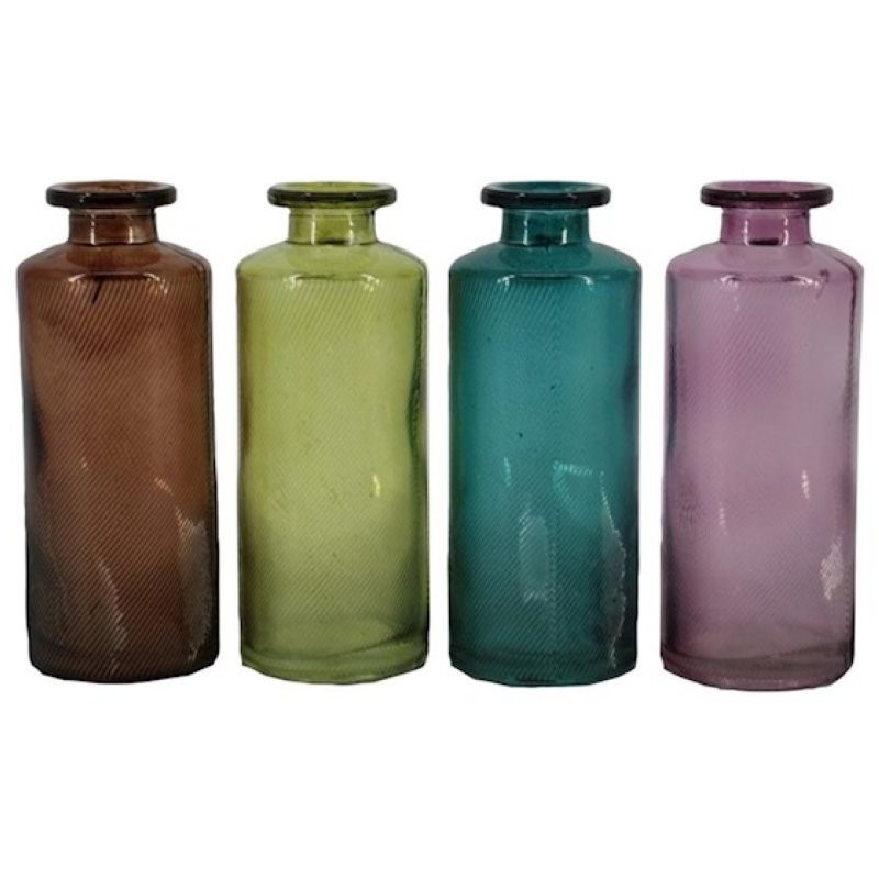 VIDRE AMPOLLA CURACAO d5.3 h13.2cm 4ass