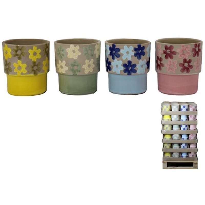 CERAMICA FLORS BLAU/VERD/GROC/ROSA ES12 UNI