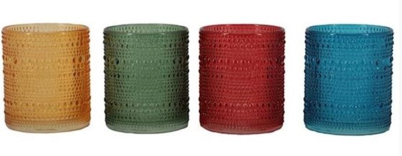 VIDRE CILINDRE BUBBLE D10 H12.5cm 4ass