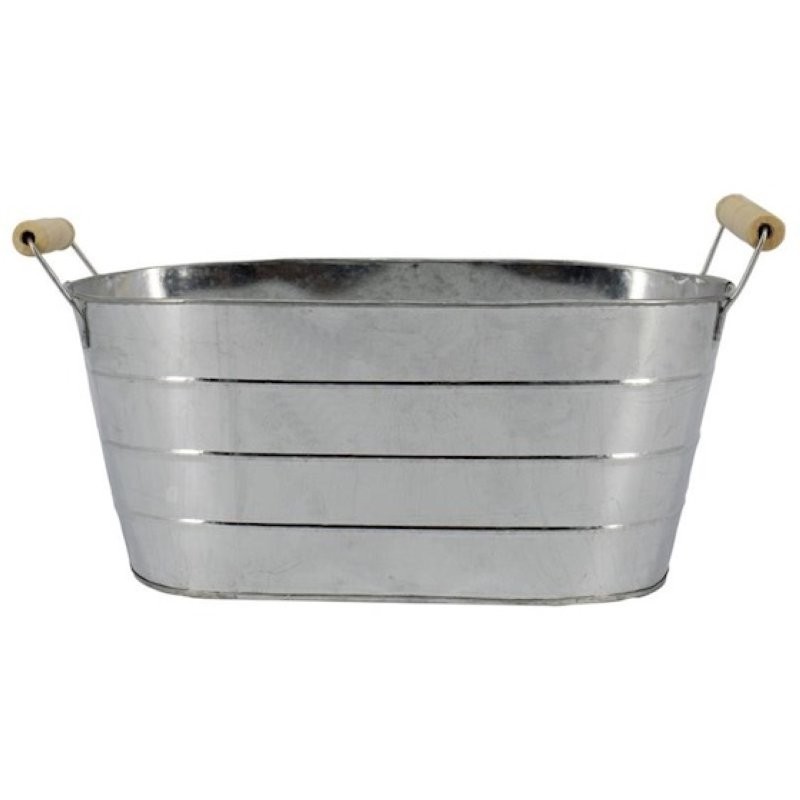 BOL ZINC OVAL STRIPE 26x12.5x11.5cm ES12