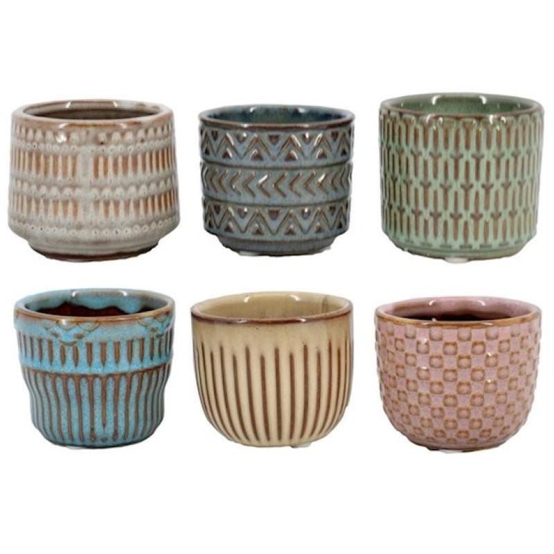 CERAMICA CACTUS POT D7.4 H6CM  ES6 MIX