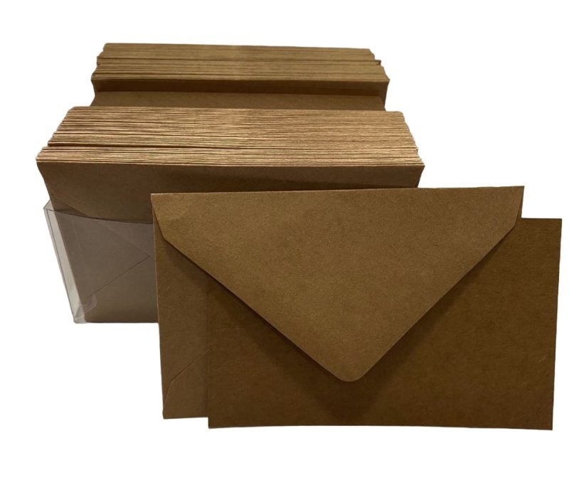 TARGETES I SOBRES kraft 100uni 7X11cM