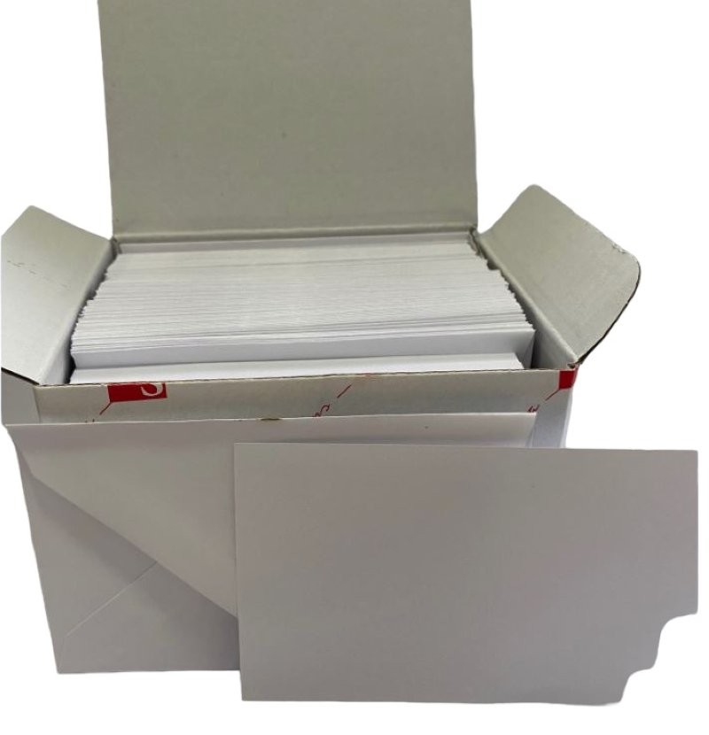 TARGETES I SOBRES blancs 100uni 7X11cM