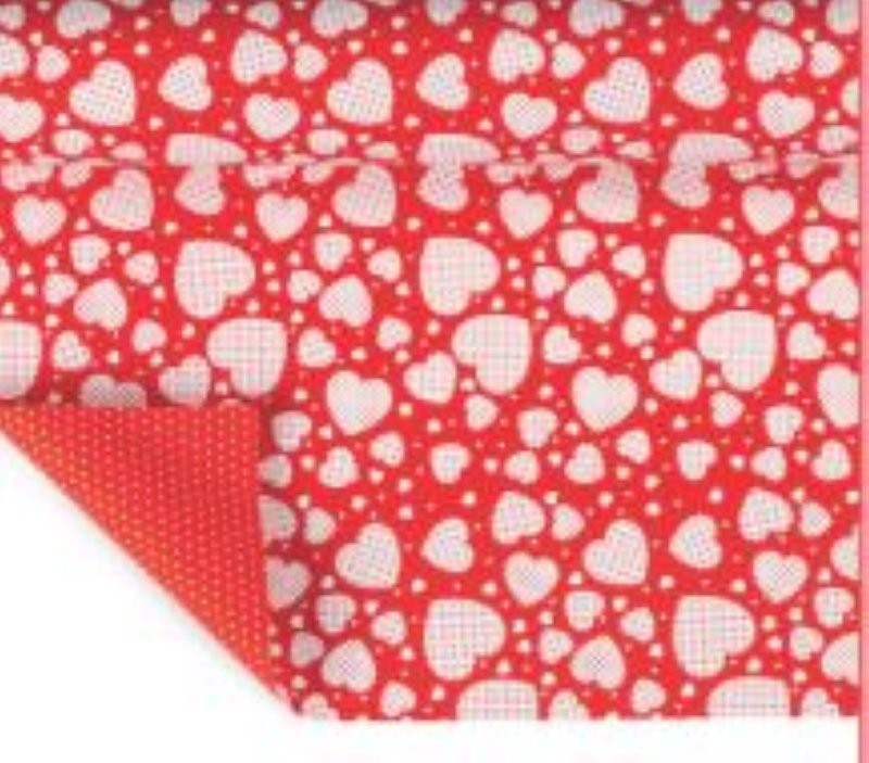 BOBINA DUO MAT COR VICHY 70x40mt VERMELL