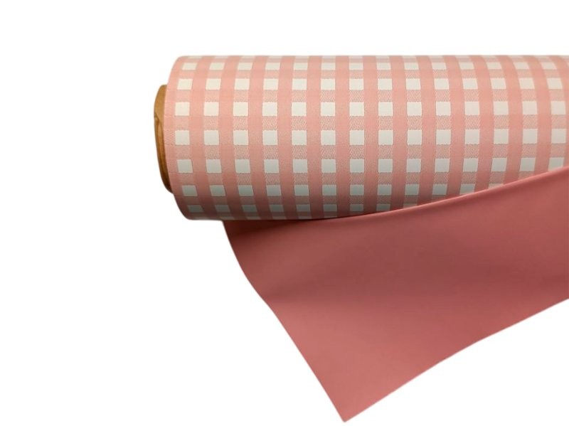 BOBINA DUO MAT VICHY ROSA /ROSA 70cmX40m 