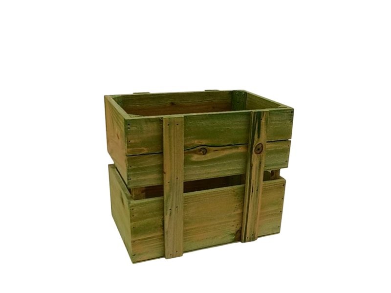 CAIXA FUSTA S VERDA 26x18x22cm