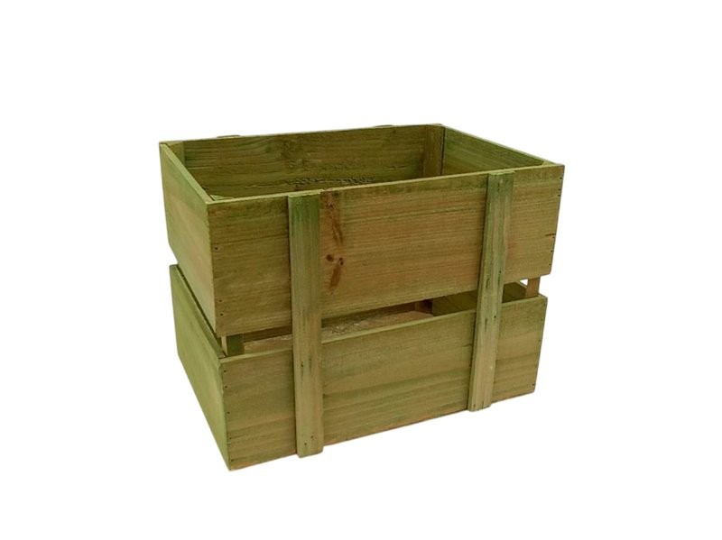 CAIXA FUSTA L VERDA 38x28x28cm