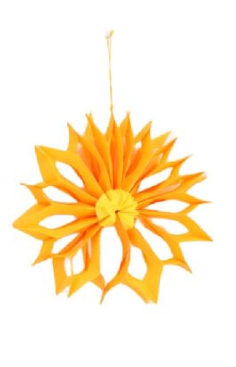 PENJ FLOR PAPER 30x30x10cm TARONJA