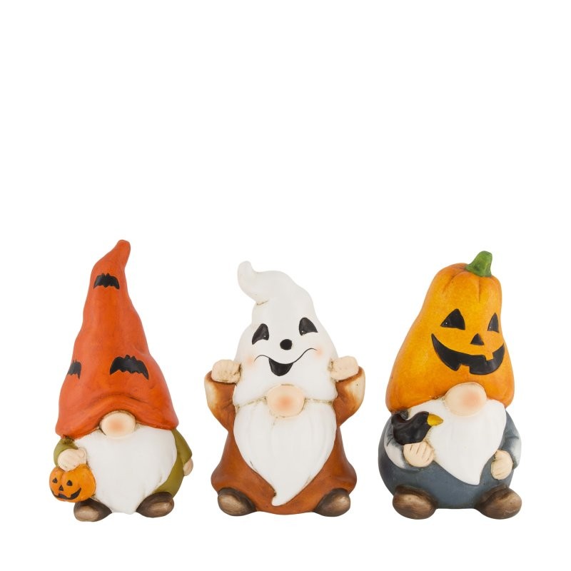 GNOMO HALLOWEEN 13x12x21cm CERAMICA 3MODELS UNI