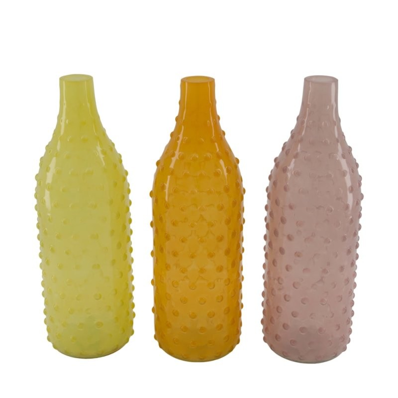 VIDRE AMPOLLA RELLEU 9x9x28cm C/3