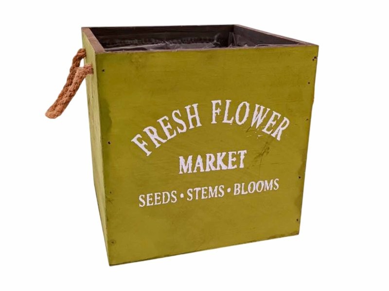 CAIXES QUADRADES L 18x18x18cm VERDES