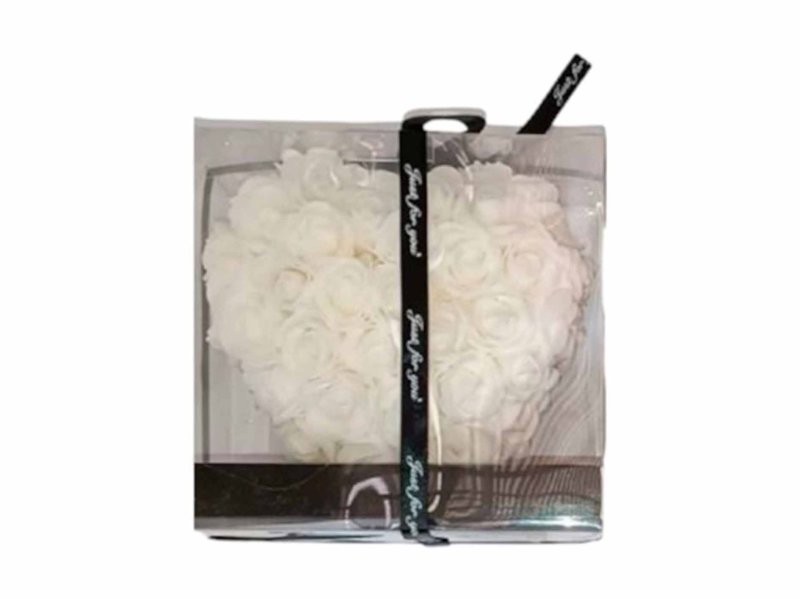 COR ROSES FOAM BLANC H16cm  UNITAT