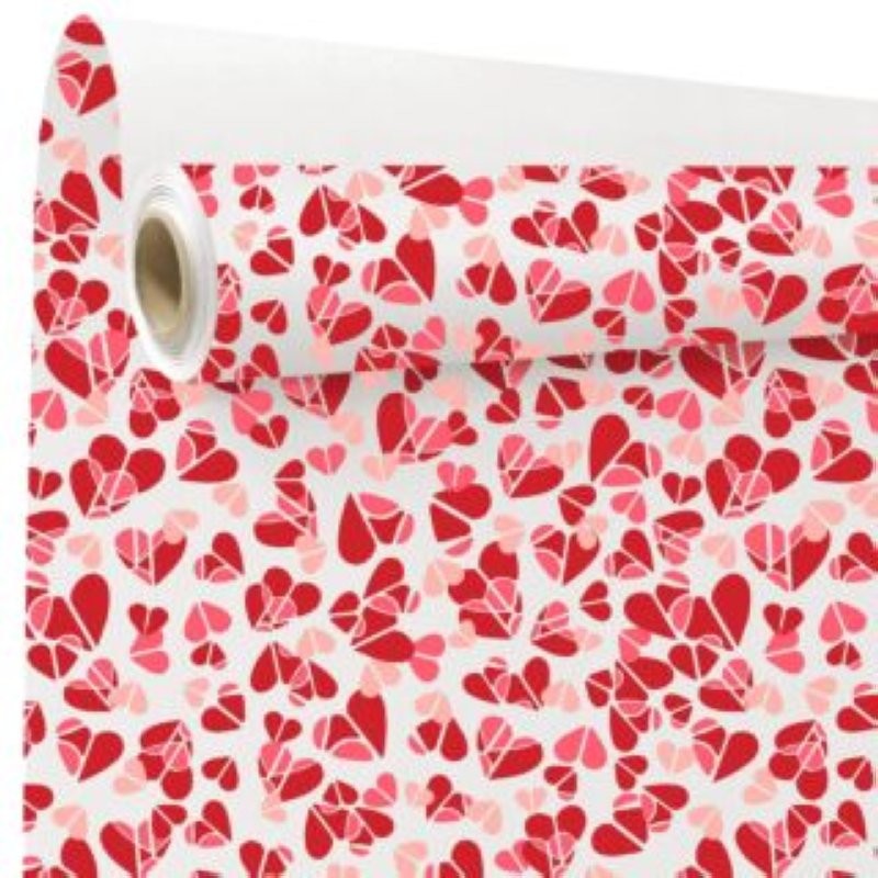 BOBINA KRAFT VERJ MEMORIES ROUGES 80cmx40m BLANC