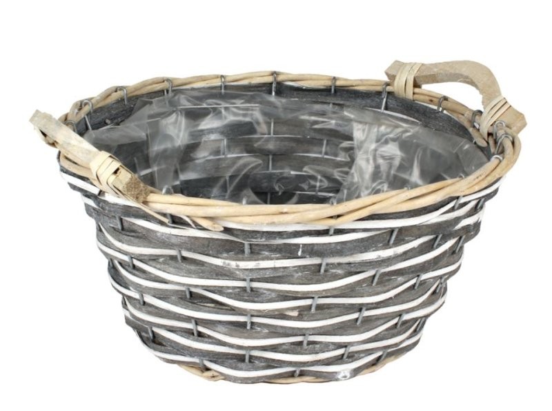 CISTELLA BAKU GRIS D30X18.5 H14cm