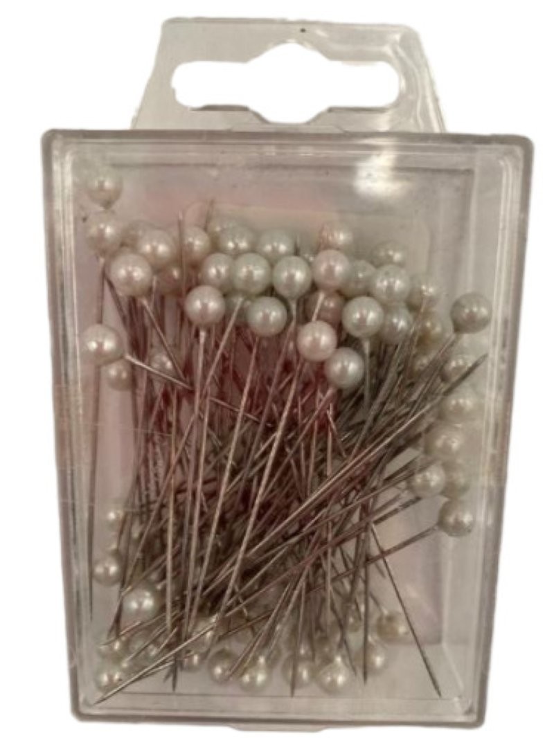 AGULLES CAP PERLAT D6mm X 65mm 100U BLANC CAIXA