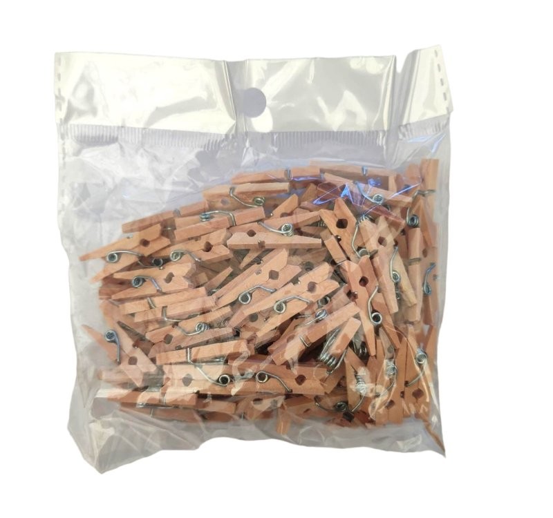 OASIS ACB PINCES FUSTA natural 2,5cm  (100u.)