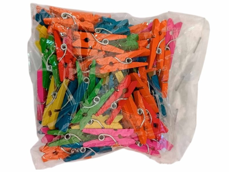 OASIS ACB PINCES FUSTA COLORS 2,5cm  (100u.)