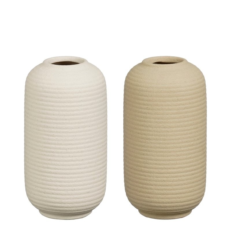 CERAMICA GERRO RODO LODI BL/BEIGE 2ASS H16xD8,5cm