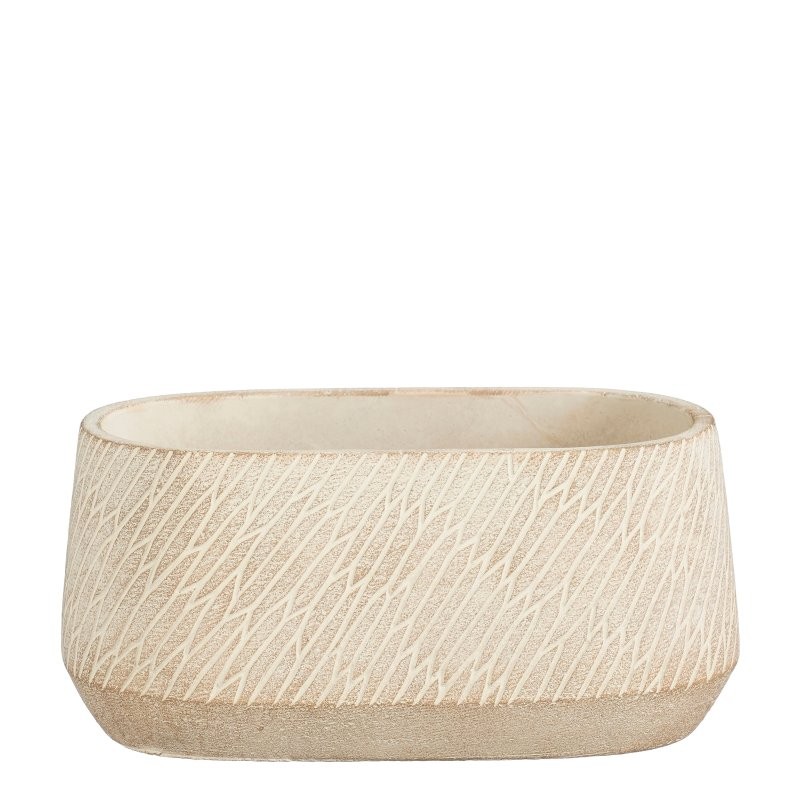 CERAMICA OVAL CAMINO TAUPE L24,5xW14,5xH11,5cm