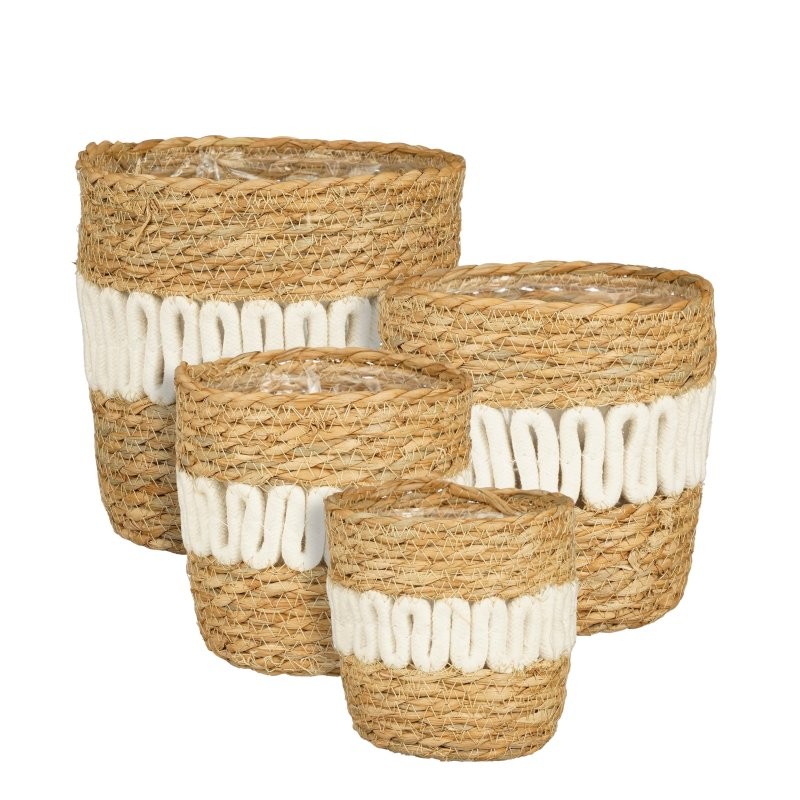 CISTELL RODO FERNANDEZ  SET 4 H18xD19cm BLANC