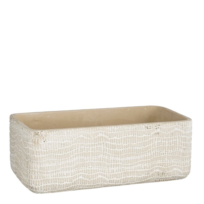 CERAMICA RECTANGULAR SIRI GRIS L28xW14xH10cm