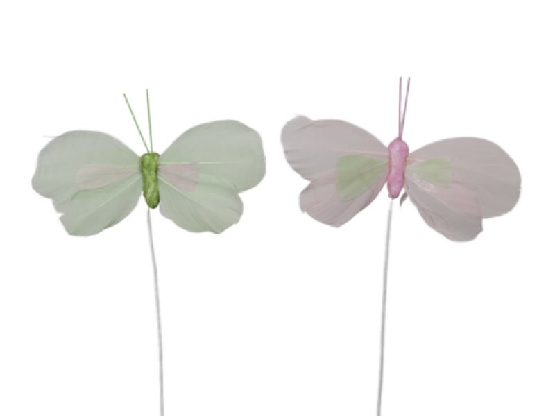 PAPALLONES 8CM PICK ROSA/VERDA 48UNI 