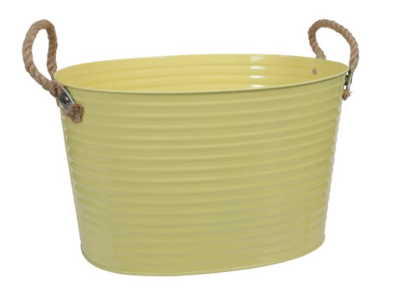 BASE OVAL ZINC NANSES CORDA  Ø 35 x 21 cm GROGA