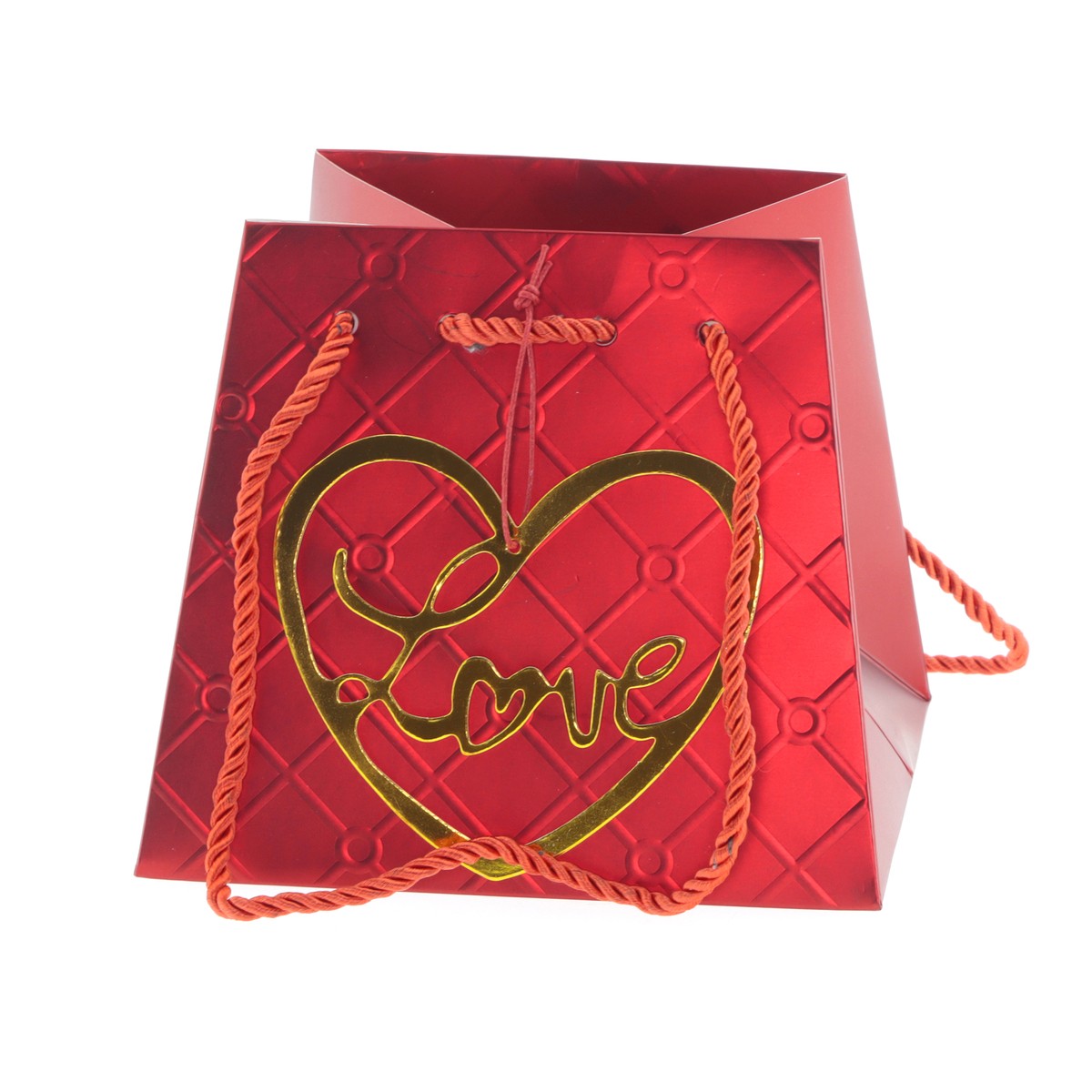 BOSSA CARTRO POSH LOVE13/13x17/17x15cm FSC* VERMELLA x10u