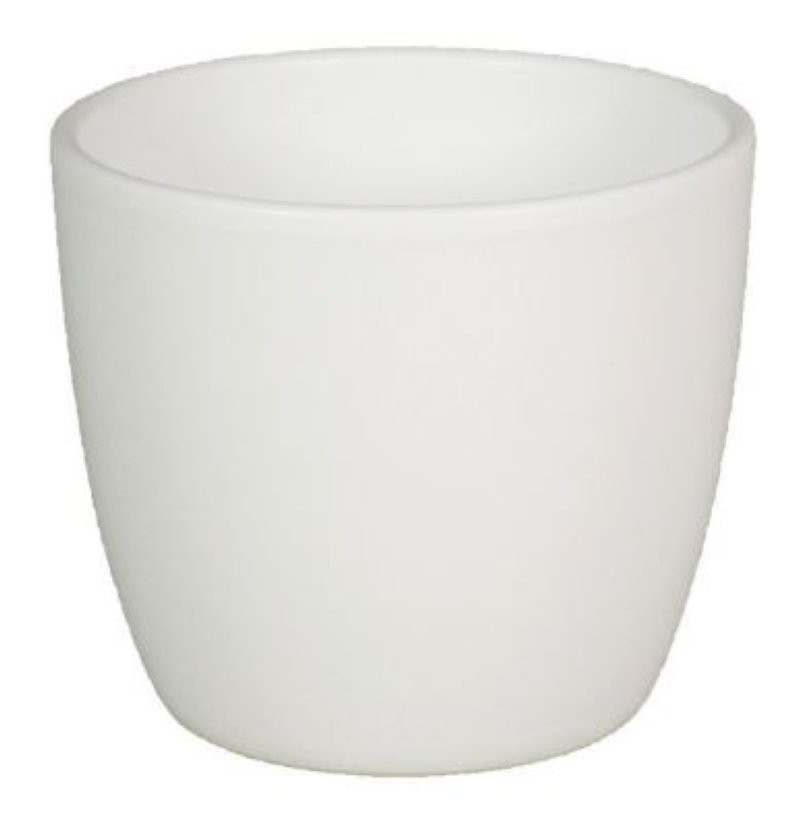 CERAMICA POT BOULE D15.5 H13.5CM BLANC MAT ES13