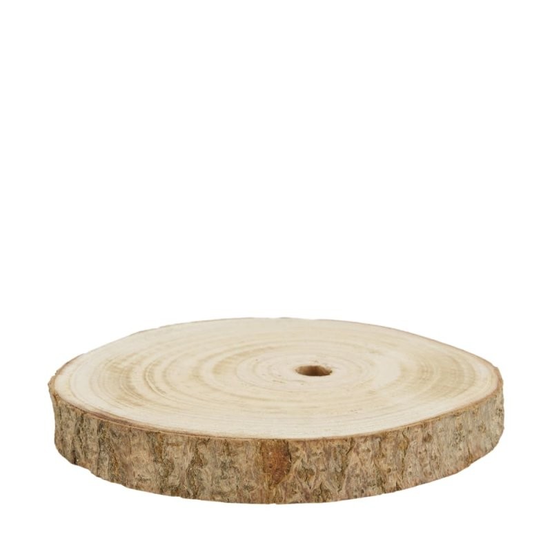 DISC FUSTA PAULOWNIA 20x20x3cm Natural