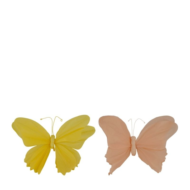 PAPALLONA CLIP  30x20x5cm C/2 MIX TARONGES UNI