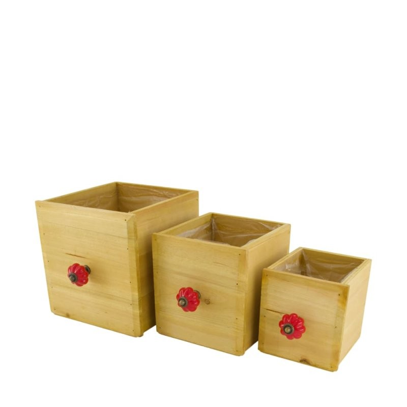 CALAIXOS POM VERMELL  18x18x18cm S/3