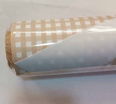 BOBINA DUO MAT VICHY HABANA/BLANC 70cmX40m