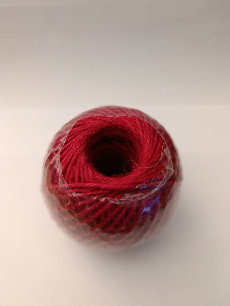 CORDO YUTE VERMELL 1,5mm 100GR