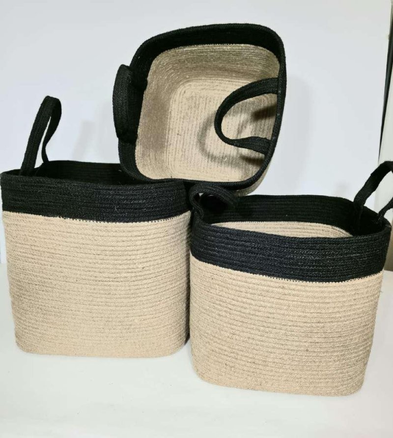 TEST QUADRAT NANSES YUTE NEGRE SET3 20x20/25x25/30x30cm