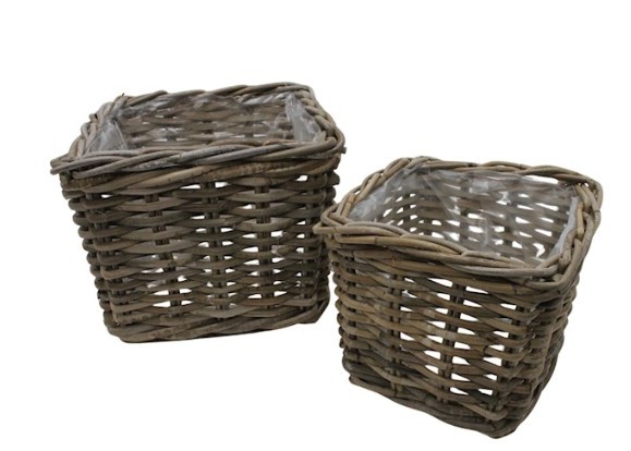 CISTELL KUBU SET2 Ø27*27H24 Ø21*21H18 