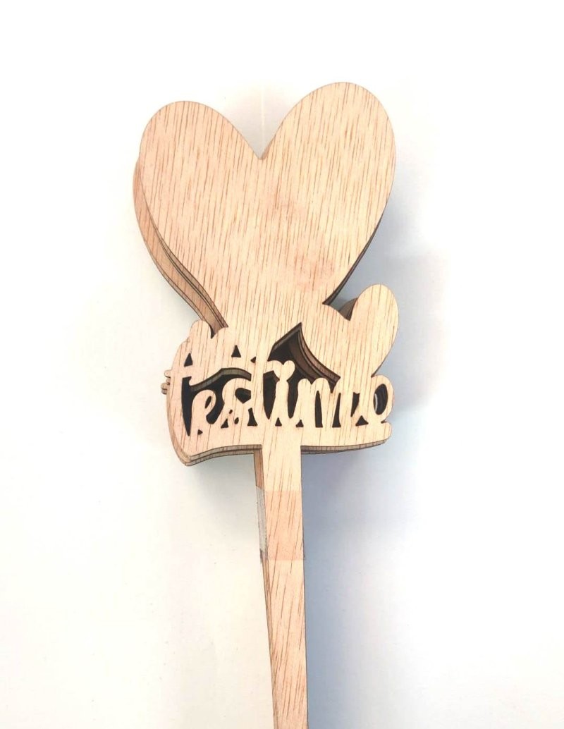 PICK COR TESTIMO h25cm FUSTA 10u