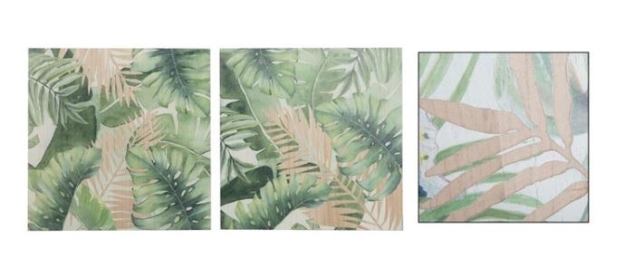 QUADRE FULLES FALGUERA FUSTA 58x3.8x58cm 1UNI