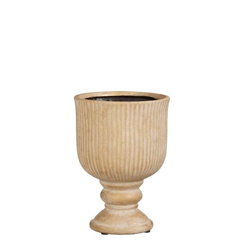 COPA REINA CON PIE D15,5xH21cm BEIGE