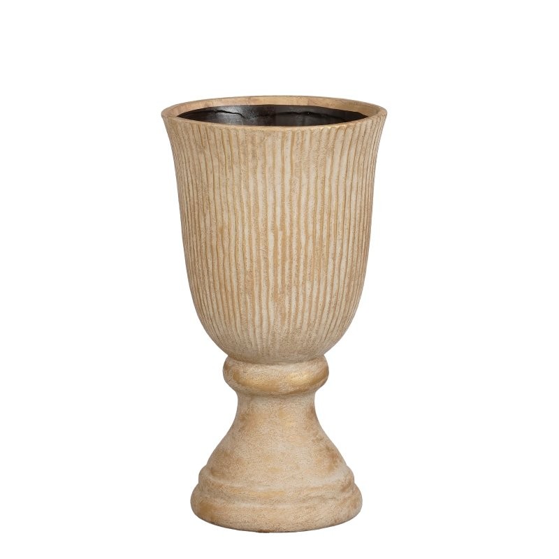 COPA REINA CON PIE D19xH35cm BEIGE