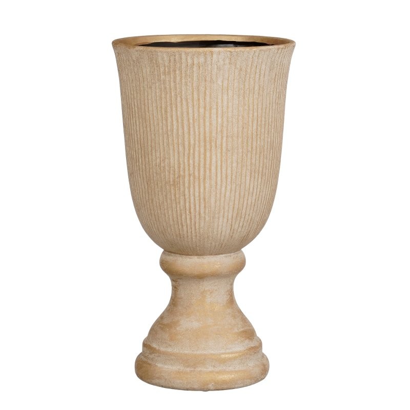 COPA REINA CON PIE D25xH47cm BEIGE