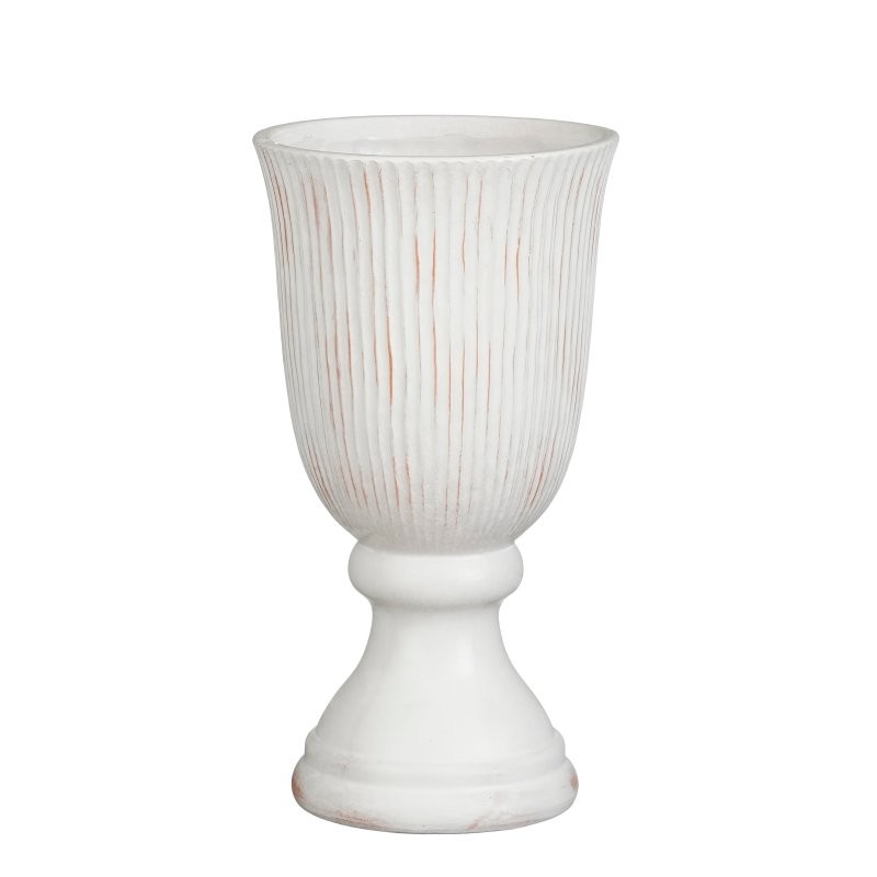 COPA REINA CON PIE D19xH35cm BLANCA