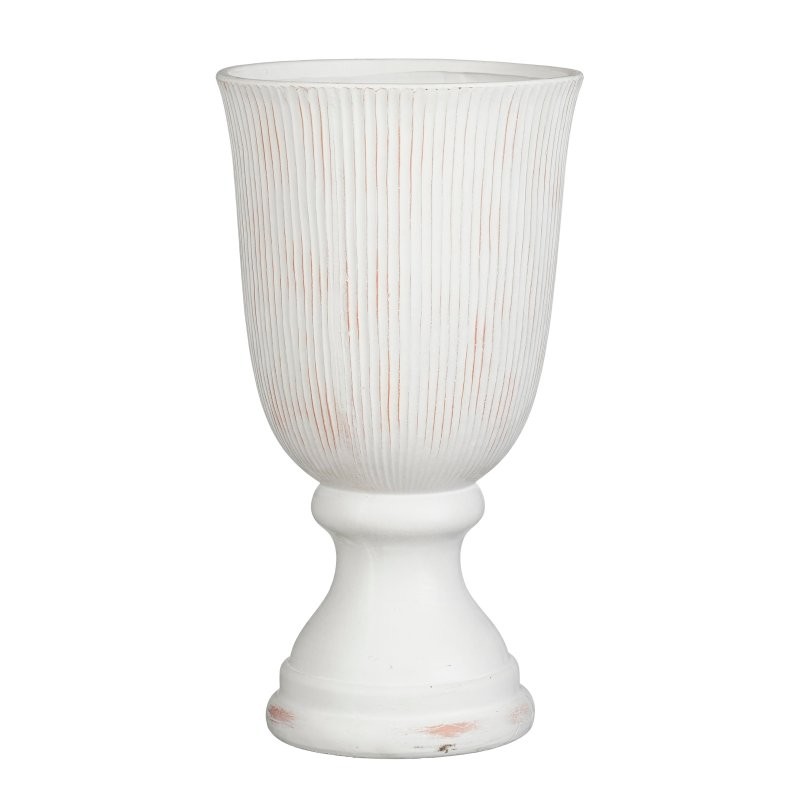 COPA REINA CON PIE D25xH47cm BLANCA